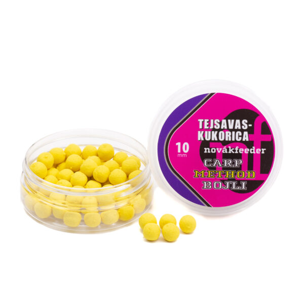 NOVÁKFEEDER CARP METHOD BOJLI 10 MM TEJSAVAS-KUKORICA
