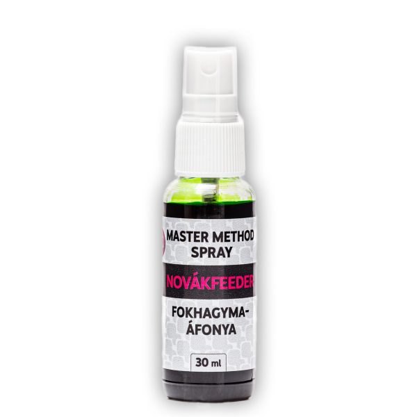 NOVÁKFEEDER MASTER METHOD AROMA SPRAY FOKHAGYMA-ÁFONYA 30ML