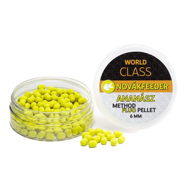 NOVÁKFEEDER WORLD CLASS METHOD FLUO PELLET 6mm ANANÁSZ